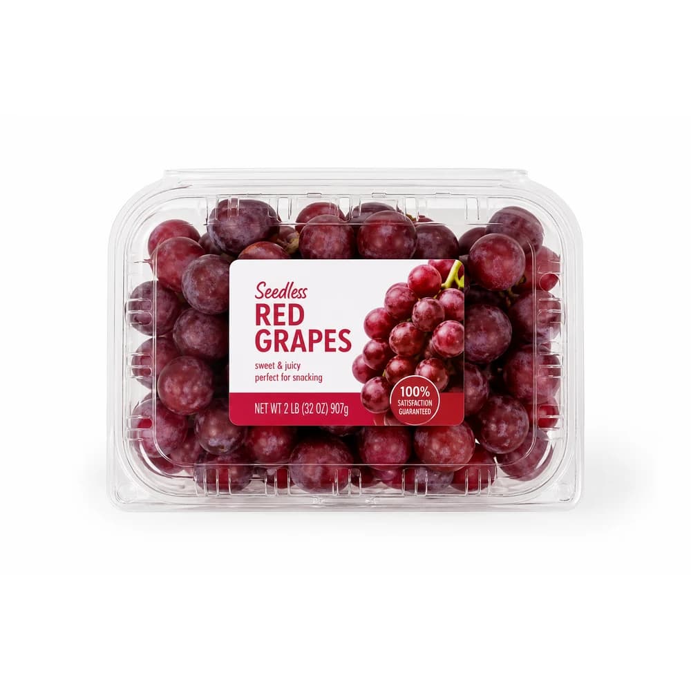 Seedless Red Grapes, 2 lb Clamshell